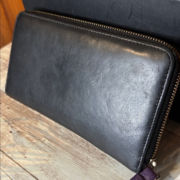 Furla Black Wallet with Purple Accent - Picture 8 of 12